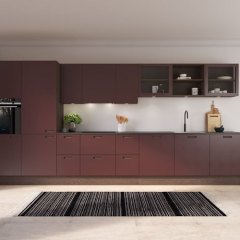 PerfectSense Garnet Red laminat PM399, Eg skiffer brun lak. Profil 30x150