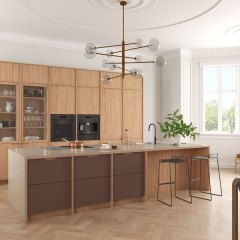 Mauve 4172 Linoleum. Eg vild finér, struktur lak. Profil 4kant