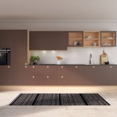 Espresso linoleum 4009, ask hvid struktur lak. Profil C-line