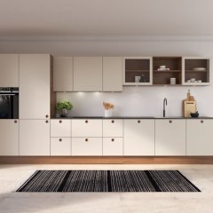 Mushroom linoleum 4176, eg valnød klar lak. Profil C-line